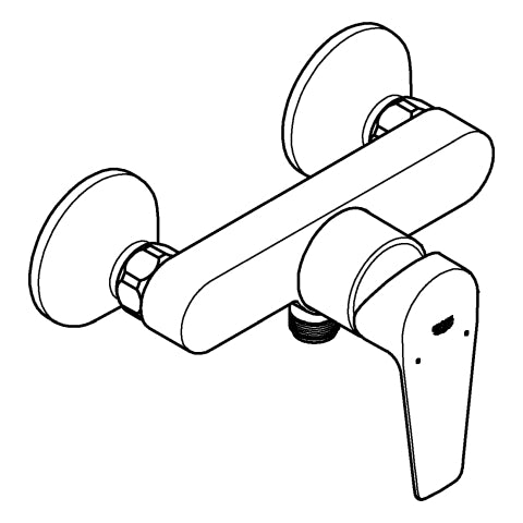 Grohe - EH-Brausebatterie BAUEDGE 23635_1 Wandmontage eigensicher chrom