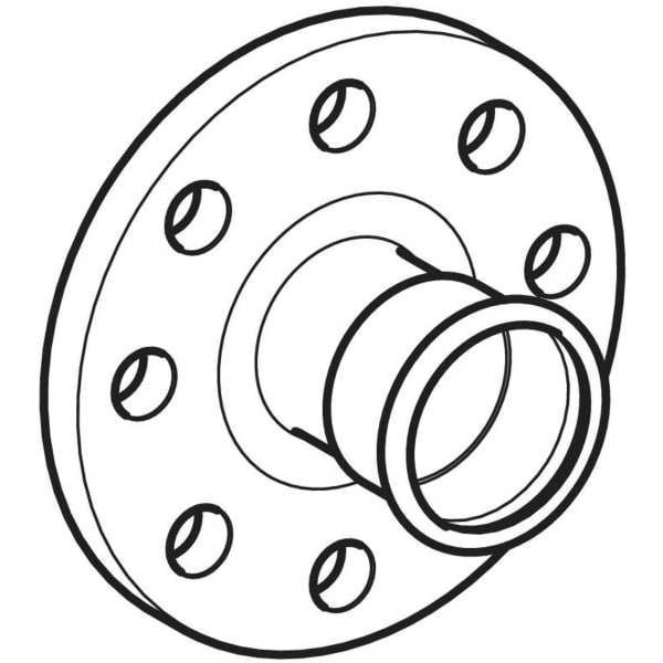 Geberit Vertriebs - Mapress Edelstahl Flansch PN 10/16 mit Pressmuffe (Gas) d108