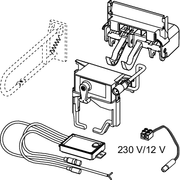TECE SE - TECEplanus WC-Fernauslösung kabelgebund. Elektrotaster 230/12V Netz