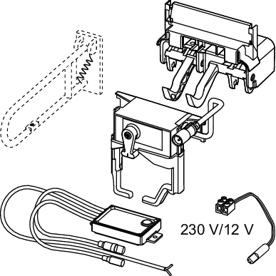 TECE SE - TECEplanus WC-Fernauslösung kabelgebund. Elektrotaster 230/12V Netz