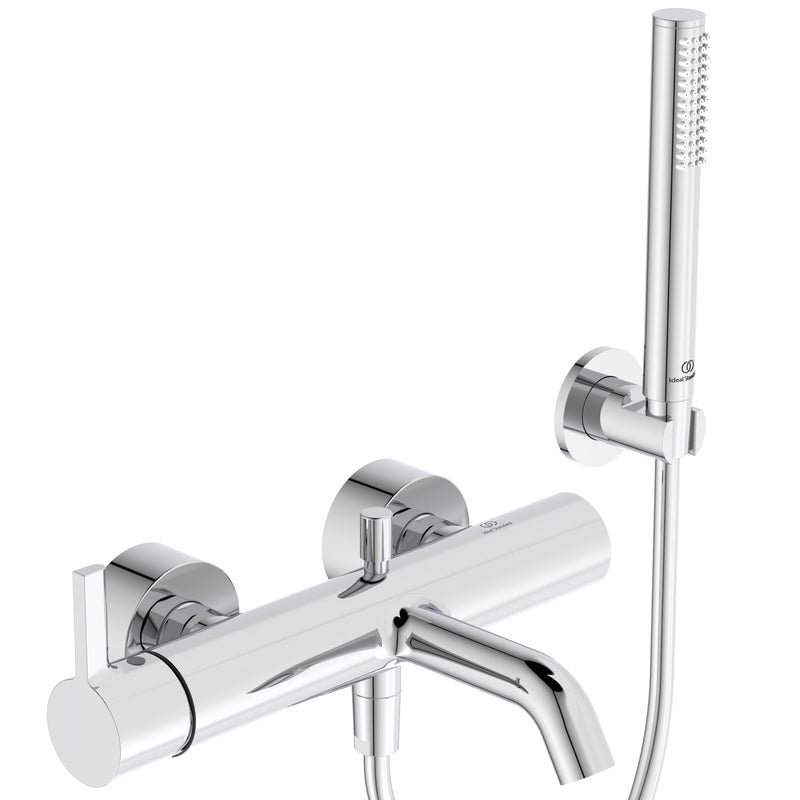 Ideal Standard - Badearmatur AP JOY, m.Stab-HB, Brauseschlauch u.Wandhalter, Chrom