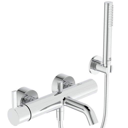 Ideal Standard - Badearmatur AP JOY, m.Stab-HB, Brauseschlauch u.Wandhalter, Chrom