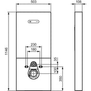 Ideal Standard - WC-Element für Wand-WC NEOX PROSYS, Schwarz