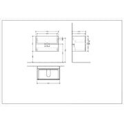 VILLEROY & BOCH - Möbelset 01 A18 Waschtisch 800mm WT-Unterschrank 2 Auszüge VJ Nordic Oak