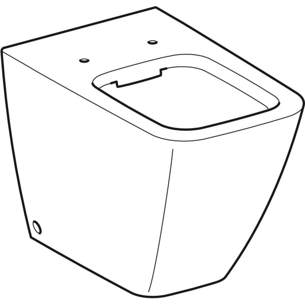 Geberit Vertriebs - iCon Square Stand-WC Tiefspüler wandbündig, geschl.Fo Rimfree, weiß Tect