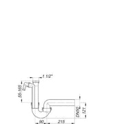 Dallmer - Röhren-Siphon 100/1 SL, 1 1/2 xDN50, m.WA-Anschluss
