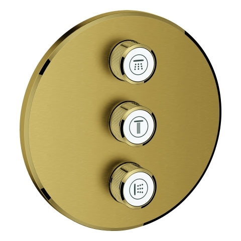 Grohe - 3-fach UP-Ventil GROHTHERM Smart Control 29122 FMS rund cool sunrise geb