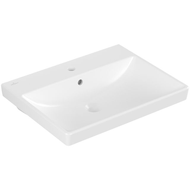 VILLEROY & BOCH - Waschbecken Avento 600x470mm Rechteck 1HL. m. Überlauf Stone White CeramicPlus