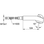 Grohe - Doppelstrahl-Brause 440836 für Eichelberg Vento SPT-Batterien chrom