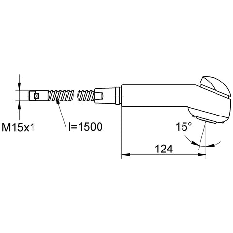 Grohe - Doppelstrahl-Brause 440836 für Eichelberg Vento SPT-Batterien chrom