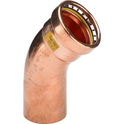Viega - Bogen 45 Grad PROFIPRESS G XL 2626.1XL für Gas 64,0mm, I/A Kupfer