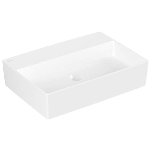 VILLEROY & BOCH - Aufsatzwaschbecken Memento 2.0 600x 420mm Rechteck ohne Überlauf Weiß Alpin