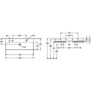 VILLEROY & BOCH - WT Memento 2.0 1200x470mm re-eckig 2HL. m. ÜL. geschl. Stone White cplus