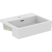 Ideal Standard - Halbeinbauwaschtisch EXTRA, 1 Hl., m.Ül., 500x420x145mm, Weiß