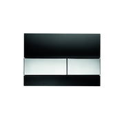 TECE SE - TECEsquare Betätigungsplatte Zweimengen, Glas schw. glänzend, Tasten Ch. glänzend