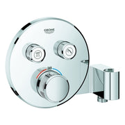 Grohe - THM GROHTHERM SmartControl 29120 FMS rund 2 Abspv. integ. Br.halter chrom