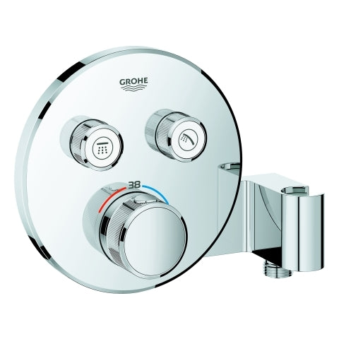 Grohe - THM GROHTHERM SmartControl 29120 FMS rund 2 Abspv. integ. Br.halter chrom