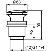 Ideal Standard - Design Waschtischablaufventil, Chrom