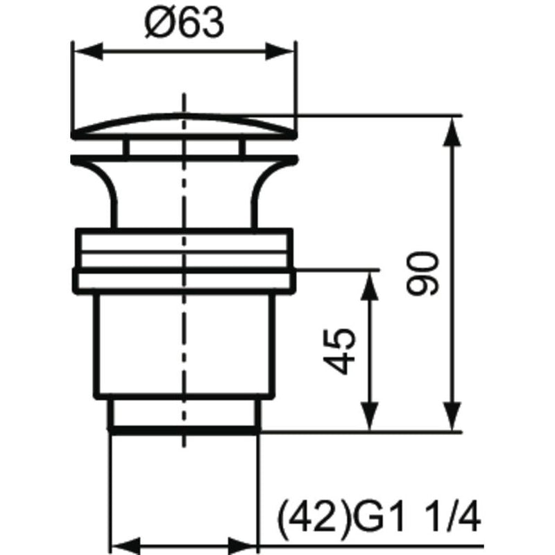 Ideal Standard - Design Waschtischablaufventil, Chrom