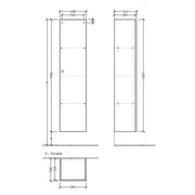 VILLEROY & BOCH - Hochschrank A18 400x1700x338mm 1 Tür Anschlag rechts VJ Nordic Oak
