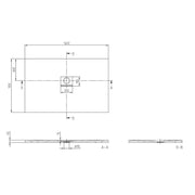 VILLEROY & BOCH - Quaryl-Duschwanne A18 1400x900x40mm weiß