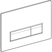 Geberit Vertriebs - BetPl. SIGMA40, für 2-Mengen-Sp. weiß / Aluminium gebürstet