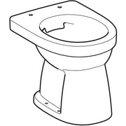 Geberit Vertriebs - Renova Stand-WC Flachspüler Abg. vertikal, Rimfree, weiß, KeraTect