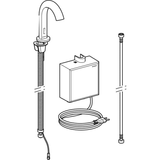 Geberit Vertriebs - Piave WT-Arm., Standmontage, Netz mit AP-Funkt.Box, o.Misch., schwarz matt