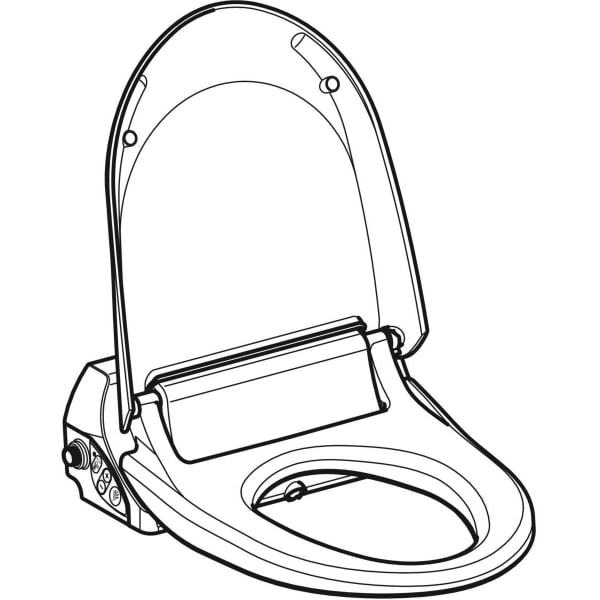 Geberit Vertriebs - Dusch-WC AquaClean 4000 146.130.11.1 Aufsatzgerät,m.Sitz u.Deckel, weiß