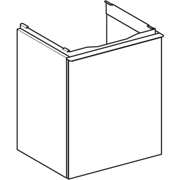 Geberit Vertriebs - Acanto US für HWB B:45cm 1 Schubl. weiß hgl./Glas weiß