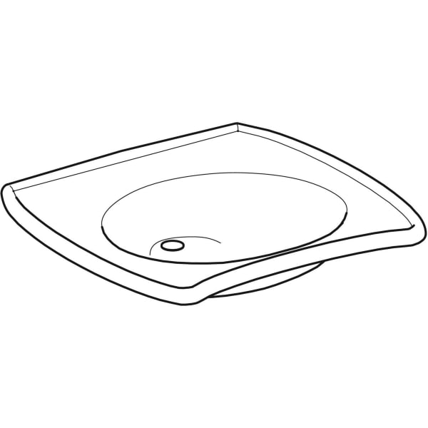 Geberit Vertriebs - Waschtisch VITALIS 121565 650x600mm weiß Ktect o.ÜL