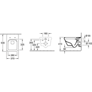 VILLEROY & BOCH - TS-WC spülrandlos ARCHITECTURA 5685 370x530mm DirectFlush wandh WeißAlpin C