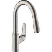 Hansgrohe - Spültischmischer 180 FOCUS M42 Ausziehbrause 2jet edelstahl-optik