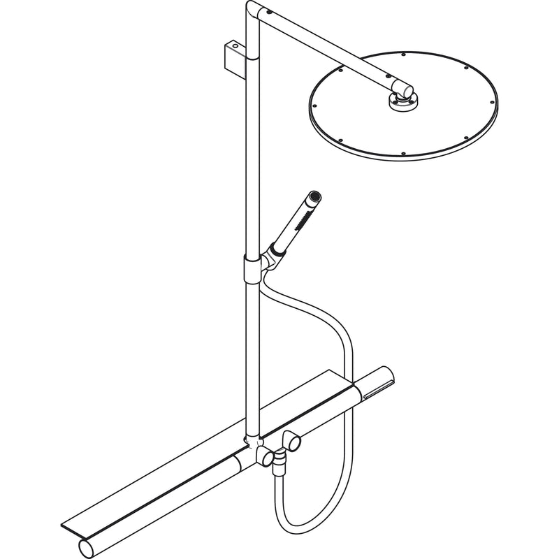 Hansgrohe - Showerpipe 800 AXOR brushed nickel