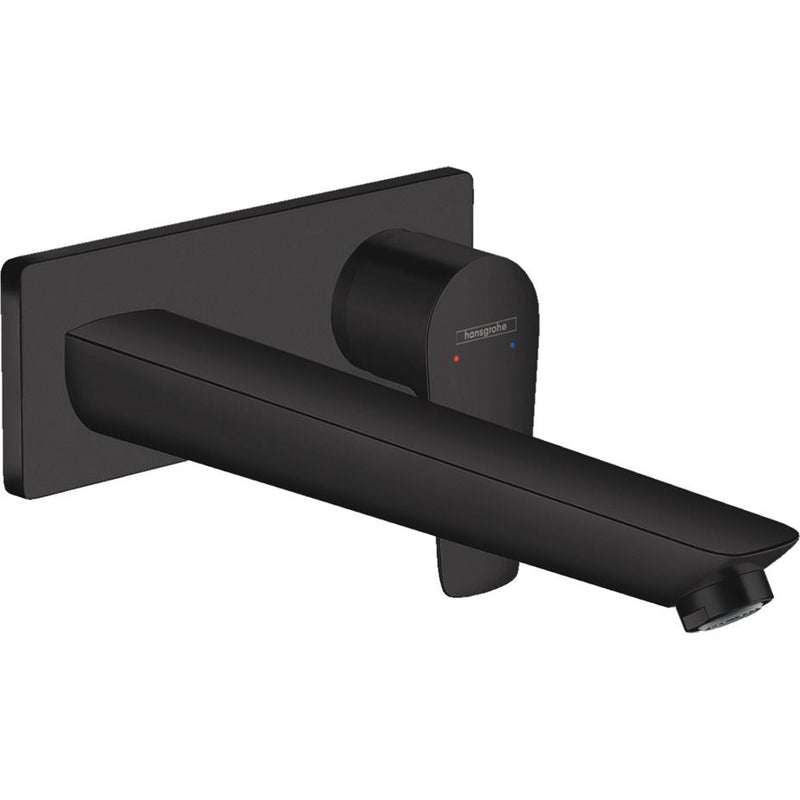 Hansgrohe - 2-Loch Waschtischmischer Unterputz Talis E F-Set mattschwarz langer Auslauf