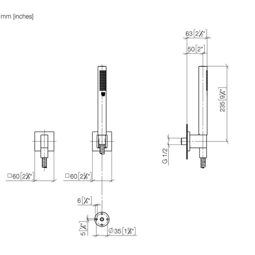 Dornbracht - Schlauchbrausegarn. SYMETRICS 27808980 schwarz matt