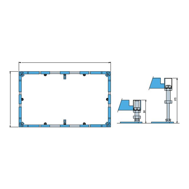 VILLEROY & BOCH - ViFrame Rahmen gr. DWn (ab 1000mm) aus Quaryl o Mittelfuß 400x1300x100mm