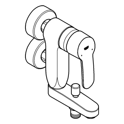 Grohe - EH-Wannenbatt. EUROSTYLE C VERTICA 23301 Wandmontage chrom