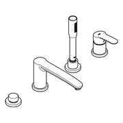 Grohe - 4-Loch Einhand-Wannenkombination Eurostyle C 23048 chrom