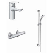 Ideal Standard - Armaturenpaket CERAFLEX, mit WT-Arm., Brause-Term. und Brausekombination,Chrom