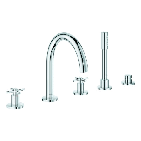 Grohe - 5-Loch-Wannen-Kombination Atrio 29408 FMS Kreuz-Griff chrom