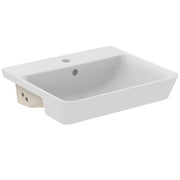 Ideal Standard - Halbeinbauwaschtisch CONNECT AIR, 1 Hl., m.Ül., 500x440x160mm, Weiß