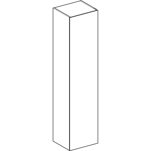 Geberit Vertriebs - Hochschrank XENO2 mit einer Tür und Innenspiegel, 40x170x35,1cm, scul.grau