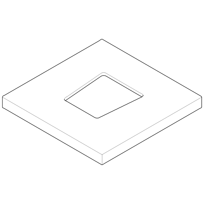 Dornbracht - Rosette Ersatzteile 092773021 131 x 131 x 12,5 mm Champagne