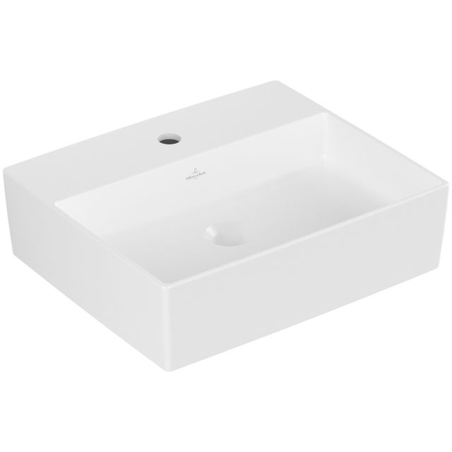 VILLEROY & BOCH - AufsatzWT Memento 2.0 500x420mm re-eckig 1HL. o. ÜL. Stone White cplus