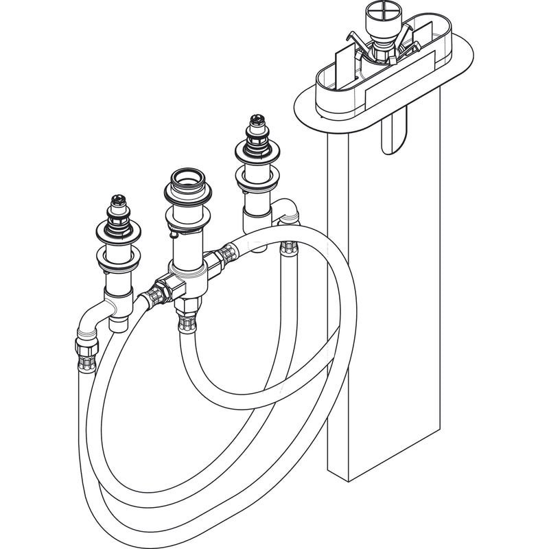 Hansgrohe - 4-Loch Wannenarmatur Grundset mit sBox