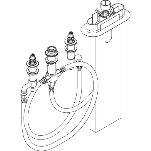 Hansgrohe - 4-Loch Wannenarmatur Grundset mit sBox