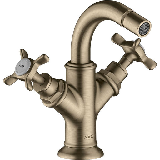 Hansgrohe - 2-Griff Bidetarmatur AXOR MONTREUX 16520820 brushed nickel m.Ablaufgarnitur