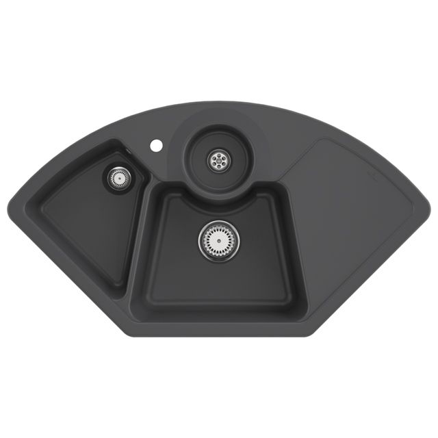 VILLEROY & BOCH - Eck-Spültisch SOLO ECK, 670801 107,5x60cm m.Handbet.,Cplus,graphit