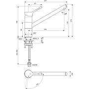 Ideal Standard - Küchenarmatur CERALOOK, m.hohem Auslauf, Ausld.230mm, Chrom